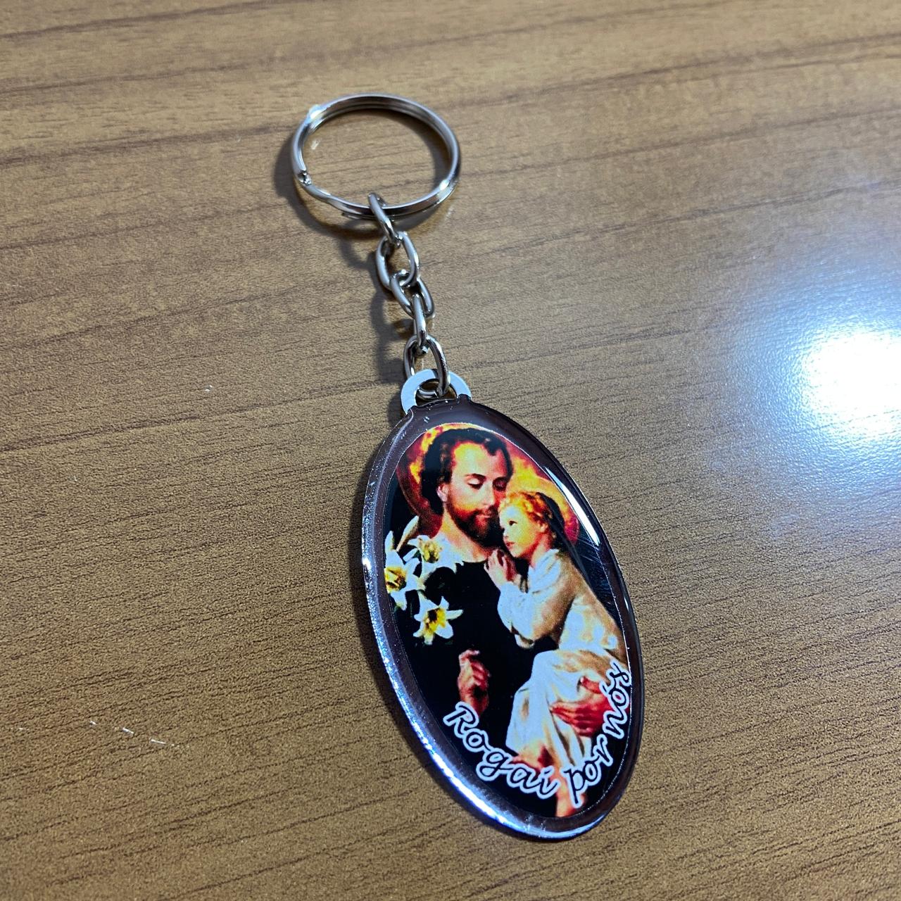 CHAVEIRO METAL OVAL RESINADO SÃO JOSÉ (6 UNIDADES)