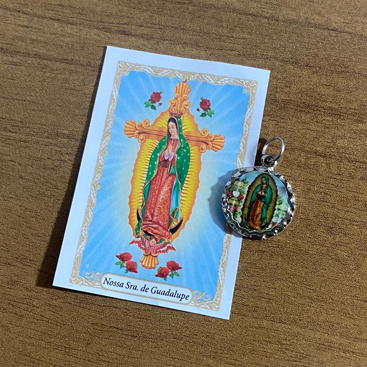 MEDALHA NÍQUEL RESINADA NOSSA SENHORA DE GUADALUPE (6 UNIDADE)