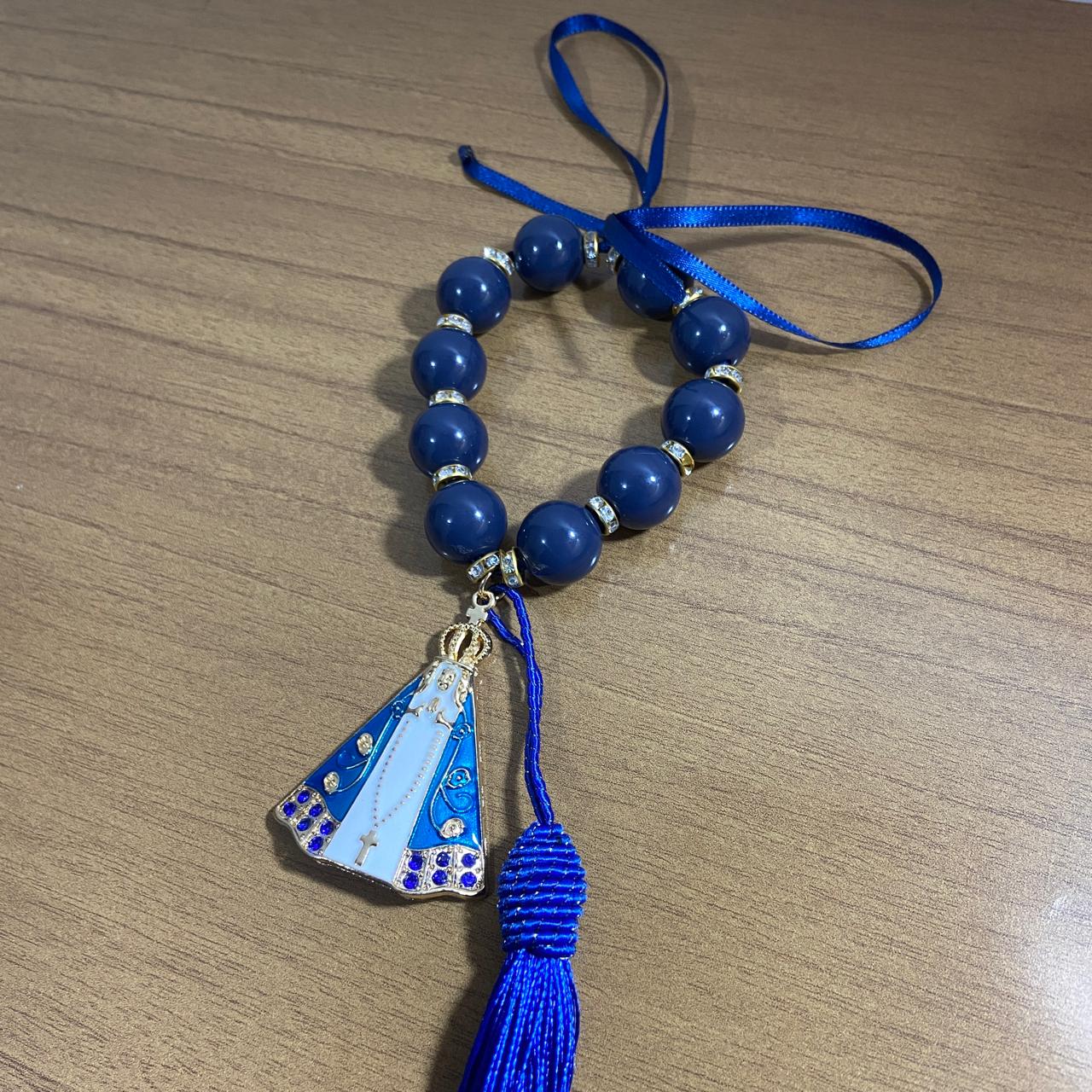 DEZENA PÉROLA AZUL NOSSA SENHORA APARECIDA 15MM (1 UNIDADE)