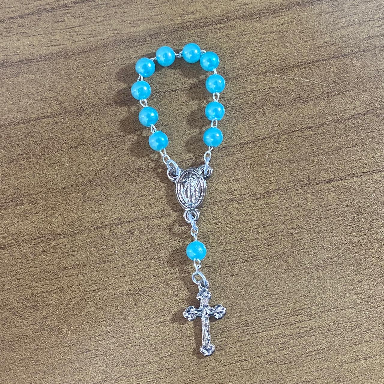 DEZENA DE DEDO PEROLA AZUL 6MM (12 UNIDADES)