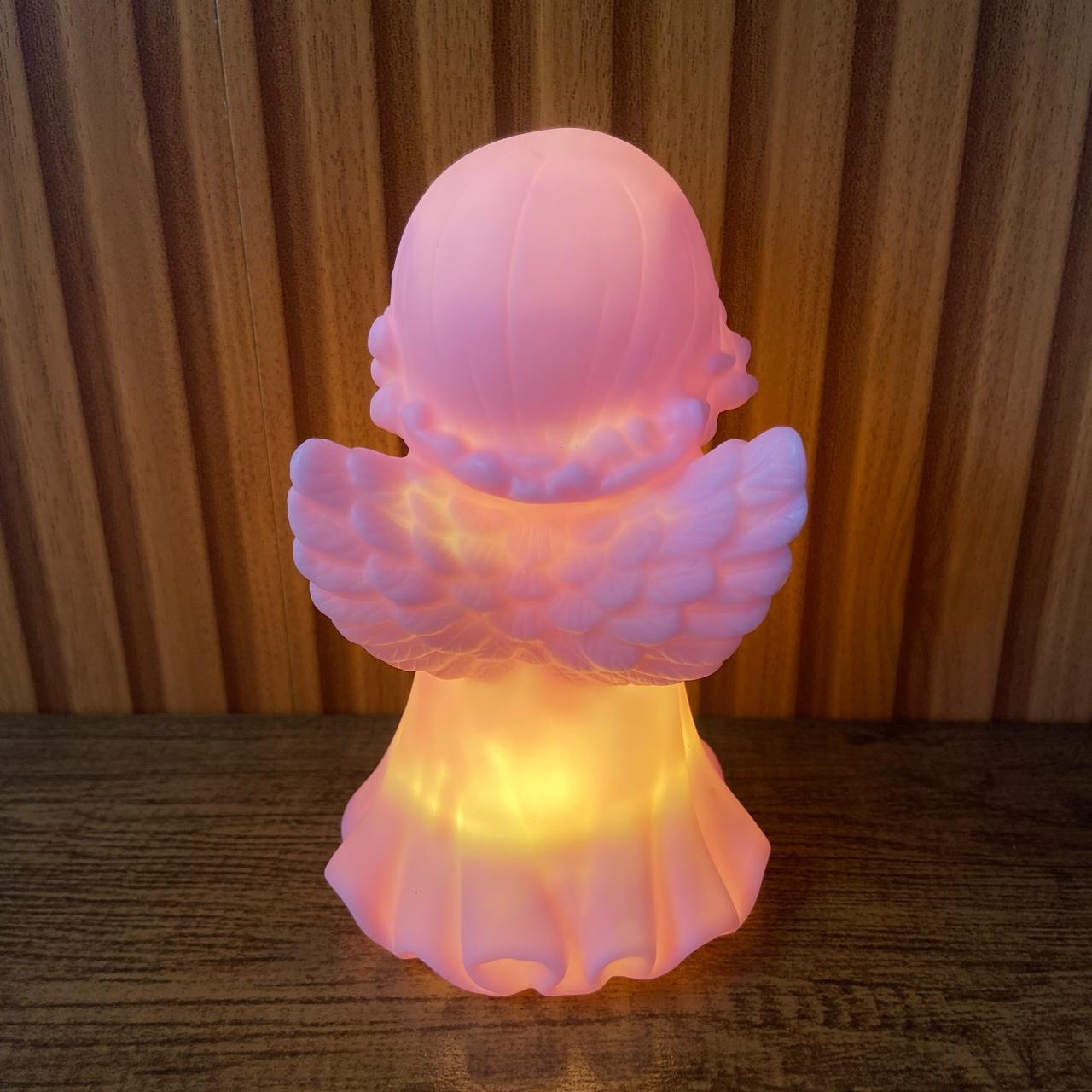 LUMINÁRIA LED ANJINHO ROSA 14CM (1 UNIDADE)
