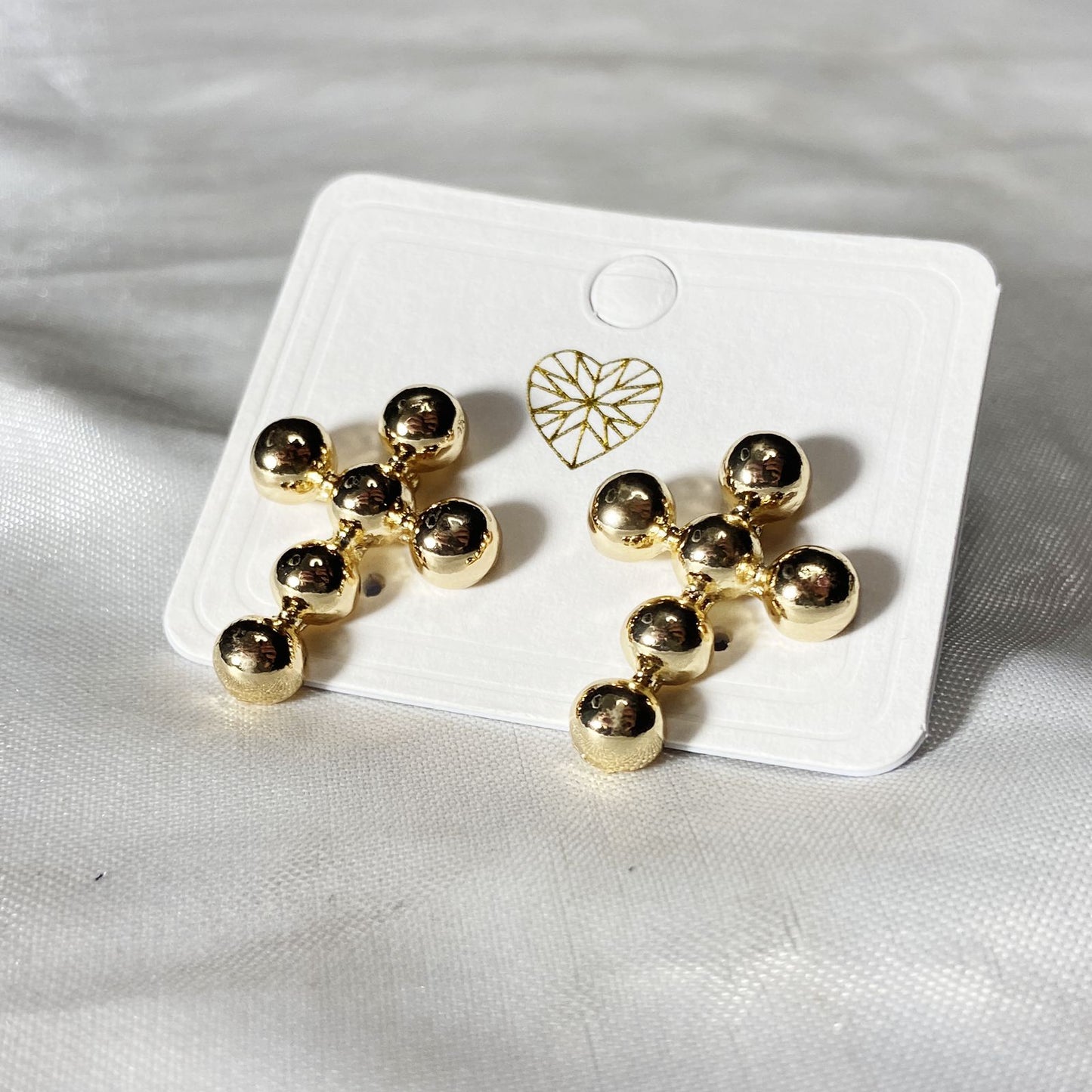 BRINCO DOURADO CRUZ (1 UNIDADE)