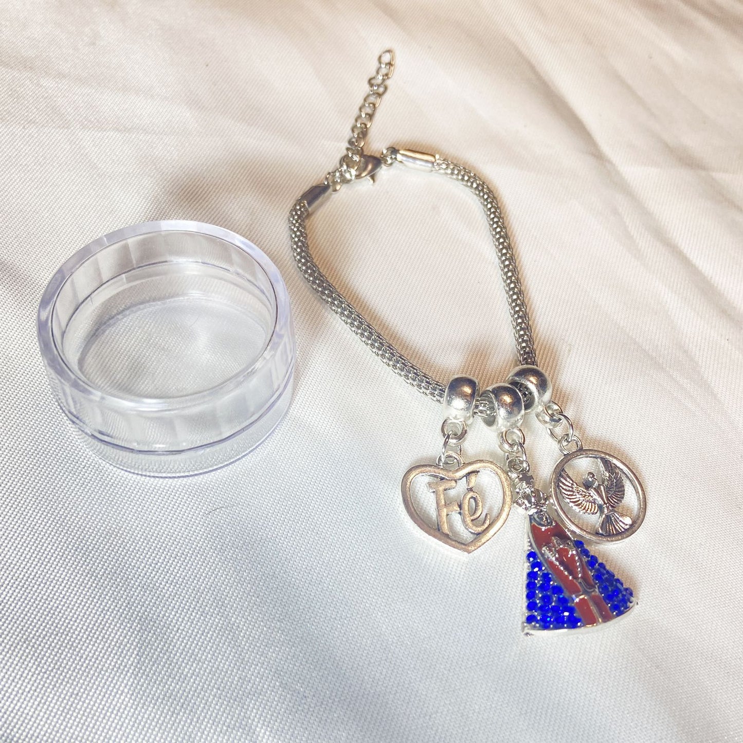 PULSEIRA PRATEADA NOSSA SENHORA APARECIDA (6 UNIDADES)