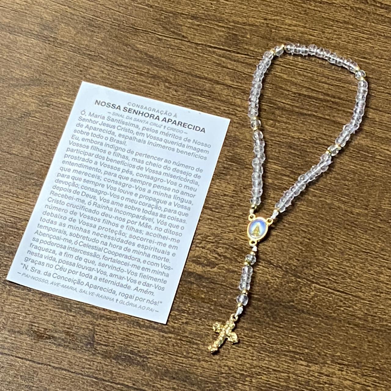 TERÇO MIÇANGA NOSSA SENHORA APARECIDA 4MM (1UNIDADE)