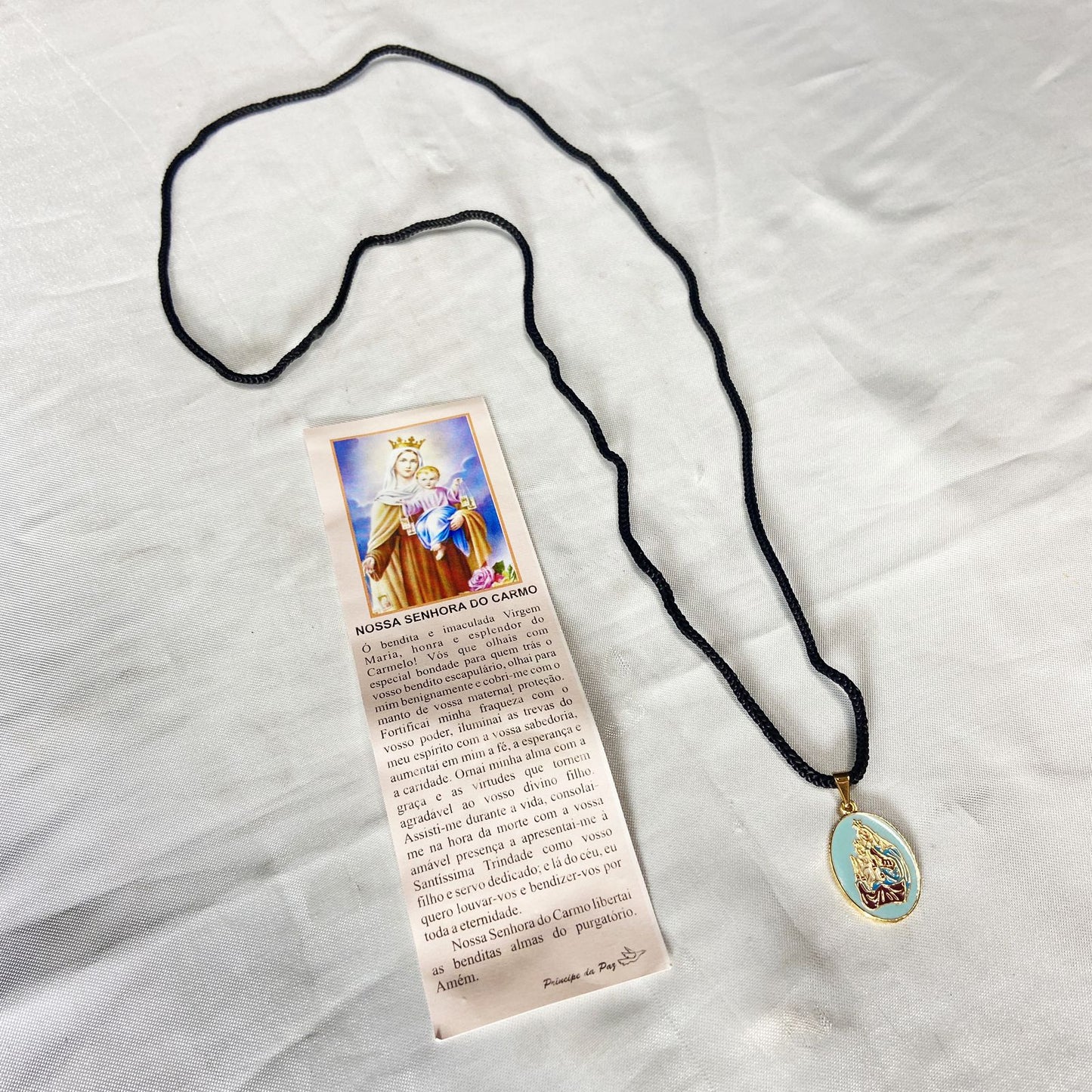 CORDÃO COM MEDALHA DOURADA NOSSA SENHORA DO CARMO (1 UNIDADES)