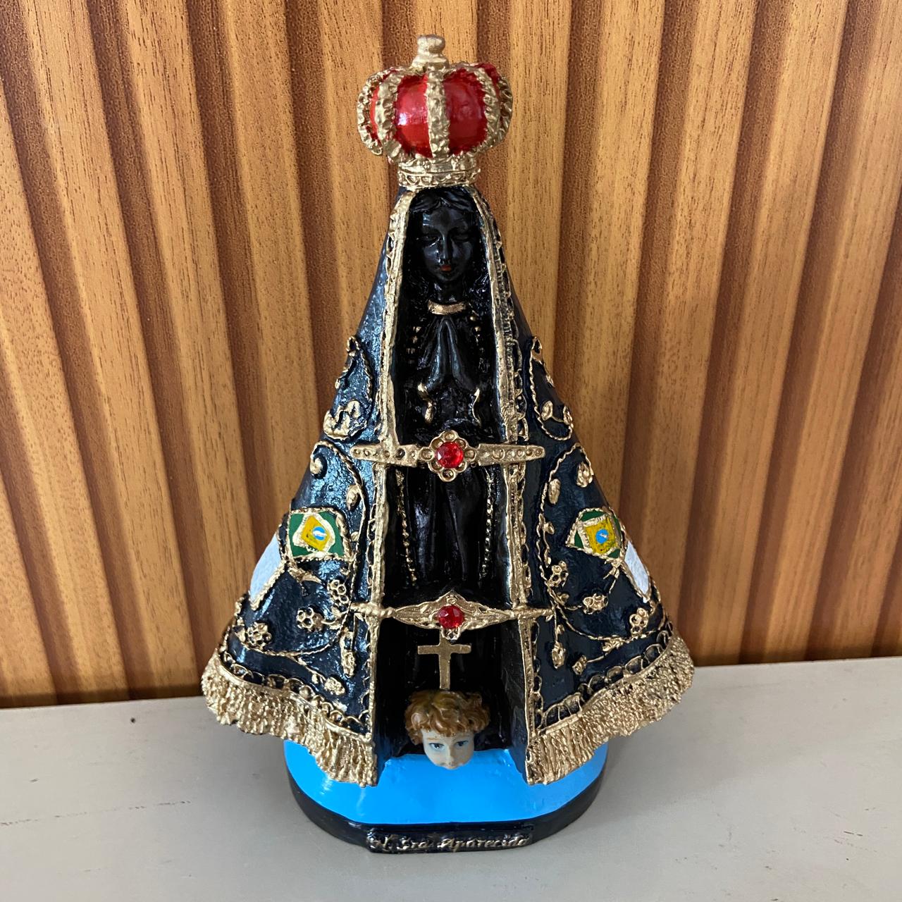 IMAGEM DE RESINA NACIONAL NOSSA SENHORA APARECIDA 20,5CM (1 UNIDADE)