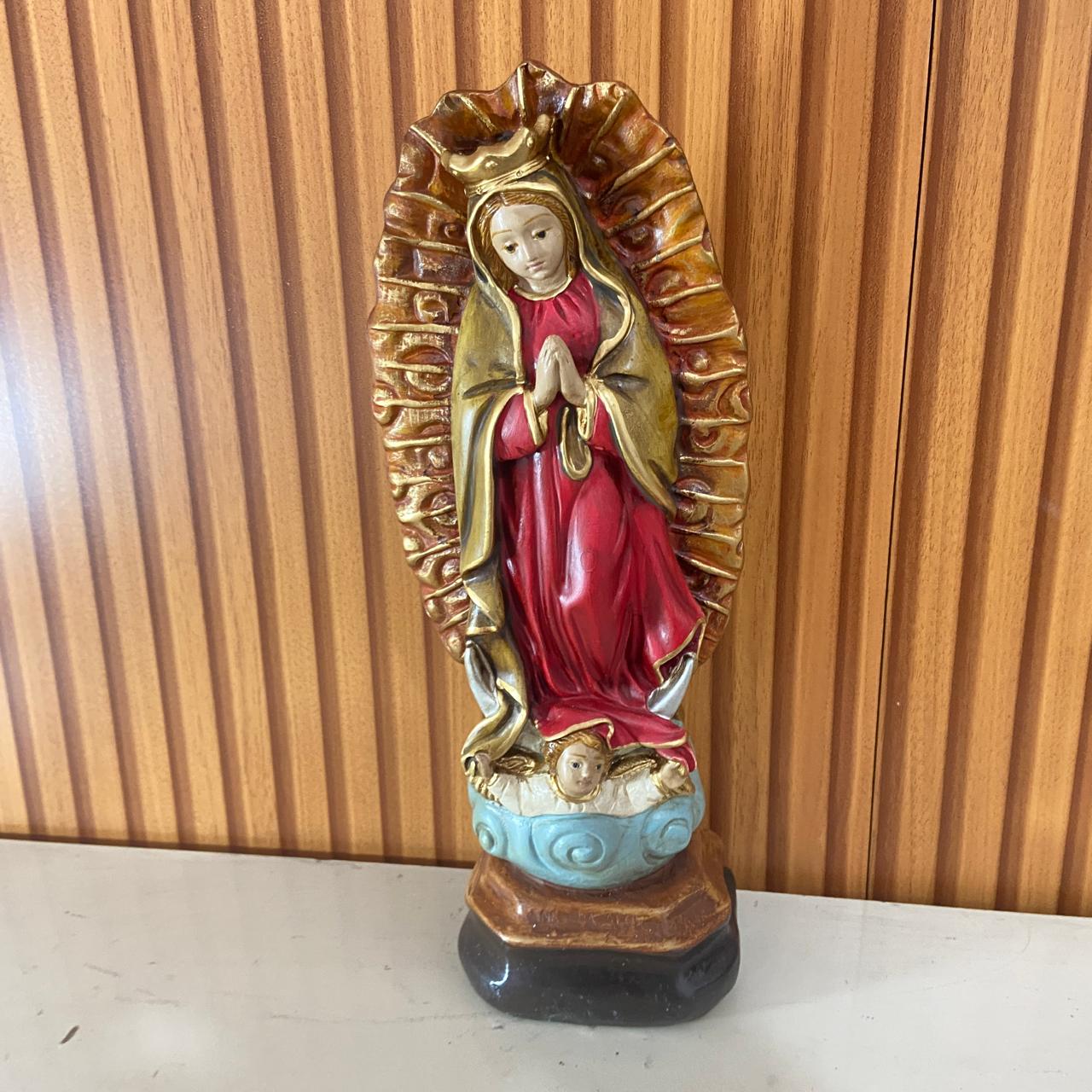 IMAGEM DE GESSO NOSSA SENHORA DE GUADALUPE 32CM (1 UNIDADE)