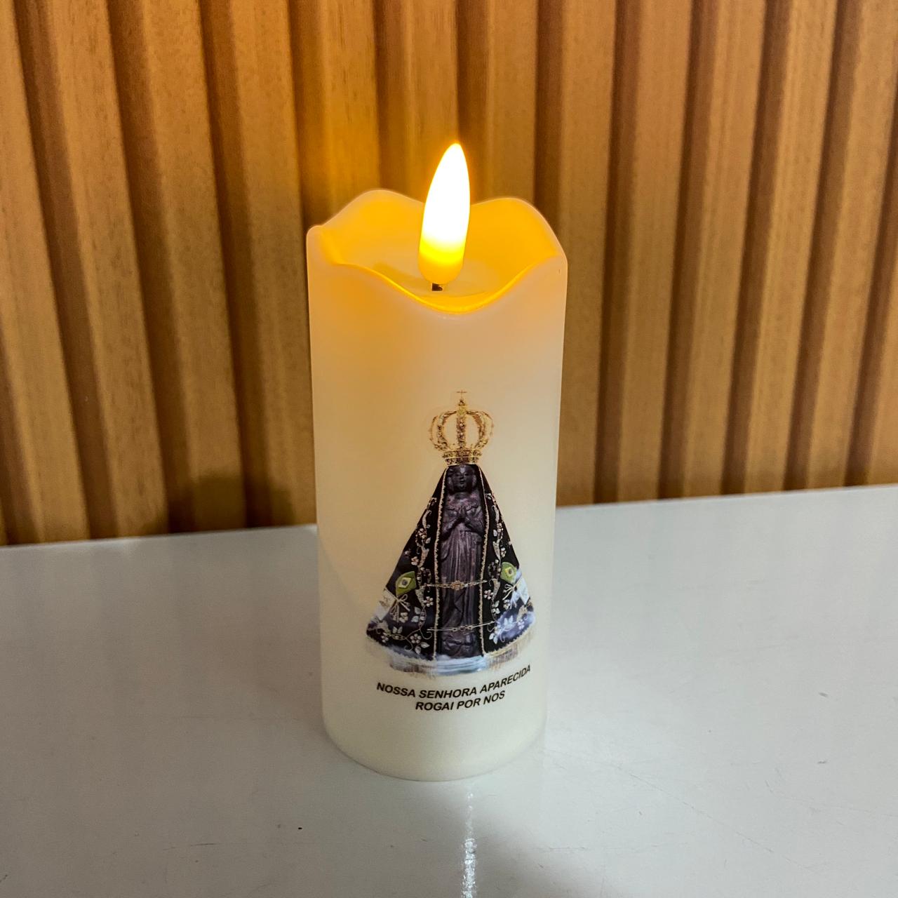 VELA ELETRÔNICA NOSSA SENHORA APARECIDA 11 CM (1 UNIDADE)