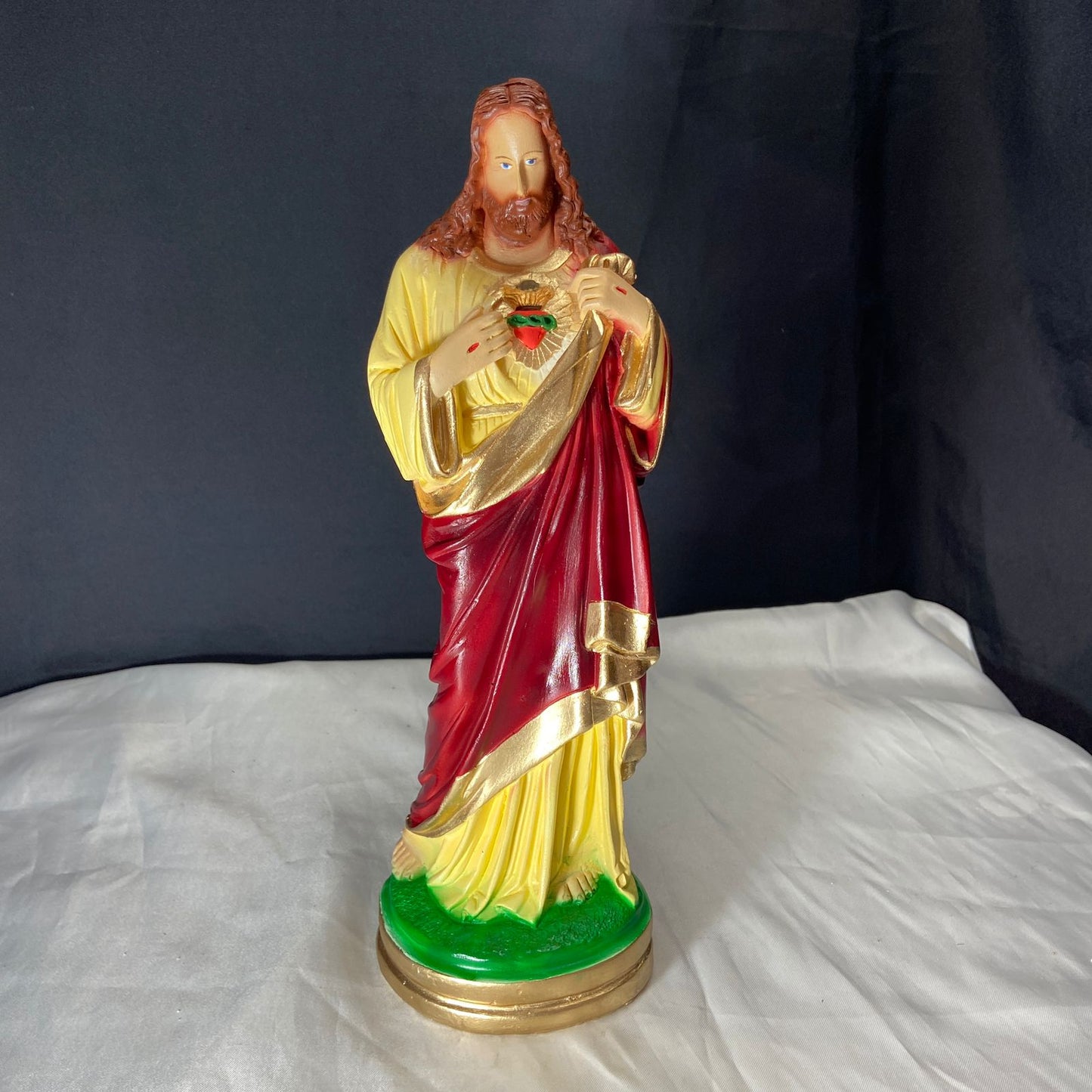 IMAGEM DE GESSO SAGRADO CORAÇÃO DE JESUS 33CM (1 UNIDADE)