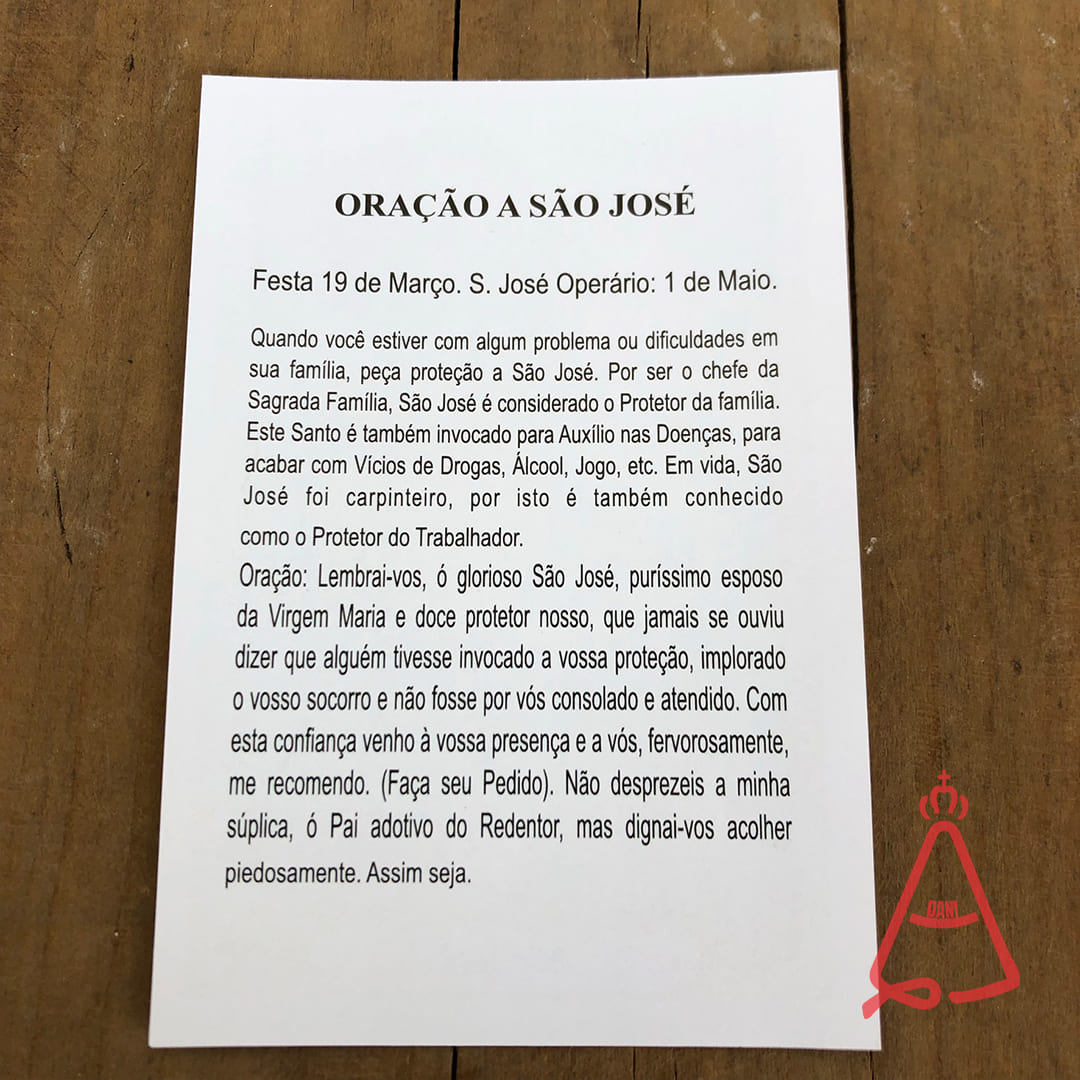 FOLHETO DE ORAÇÃO SÃO JOSÉ (300 UNIDADES)