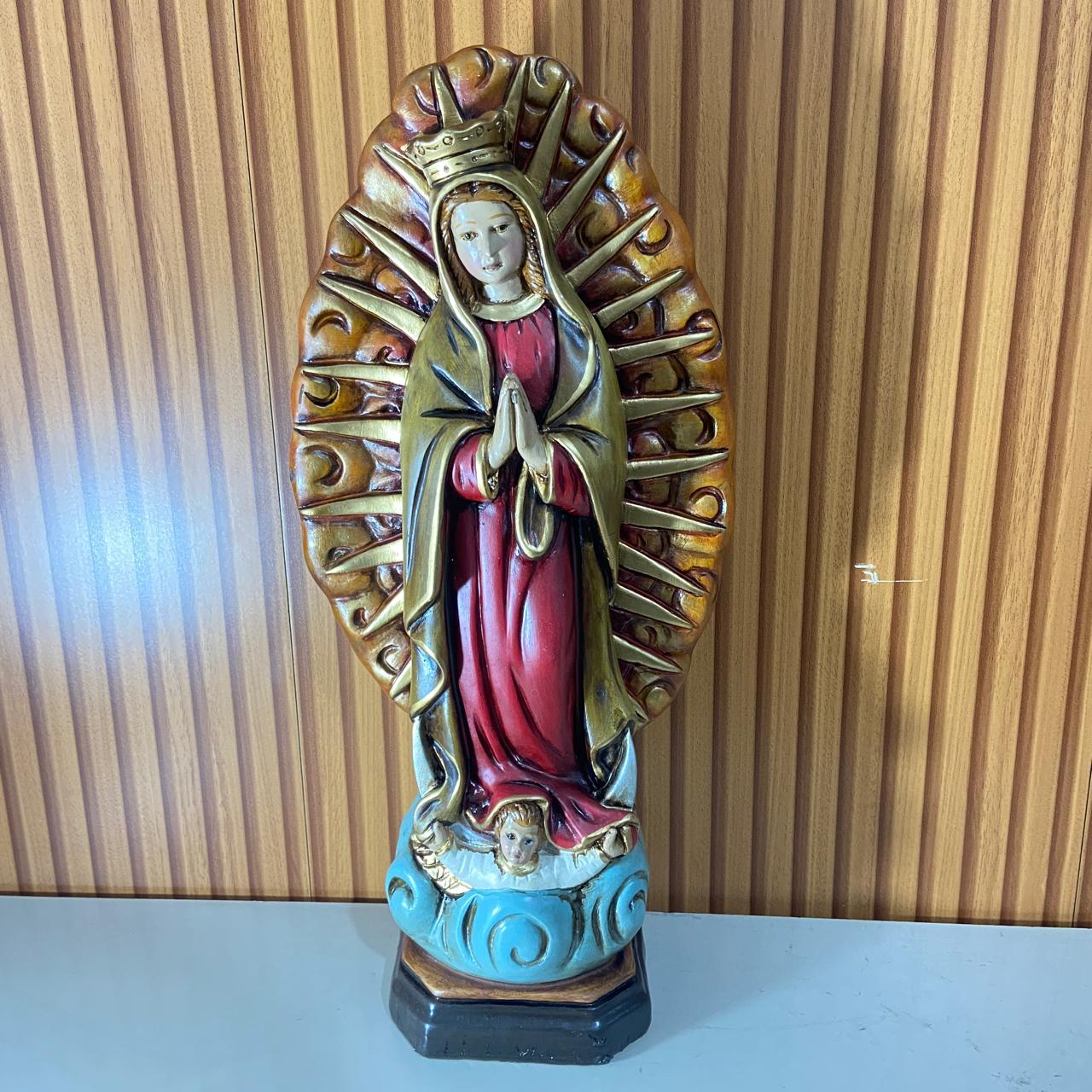 IMAGEM DE GESSO NOSSA SENHORA DE GUADALUPE 46,5CM (1 UNIDADE)