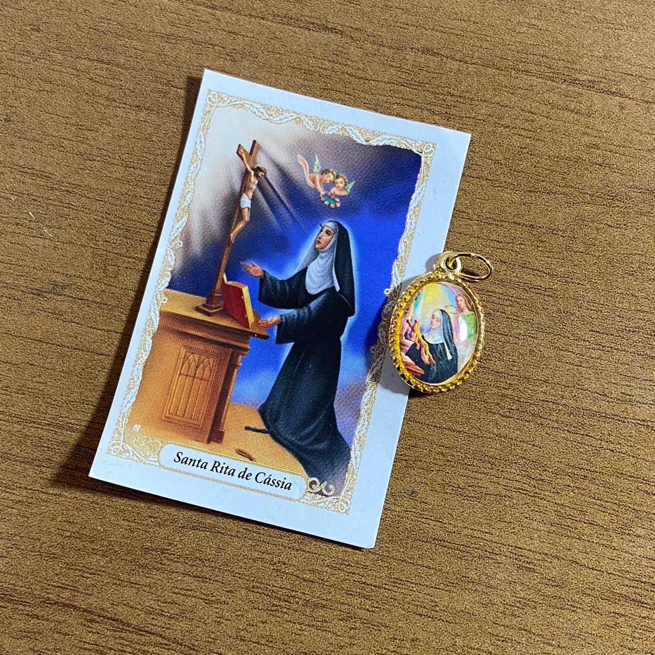 MEDALHA ALUMINIO SANTA RITA DE CÁSSIA (36 UNIDADES)