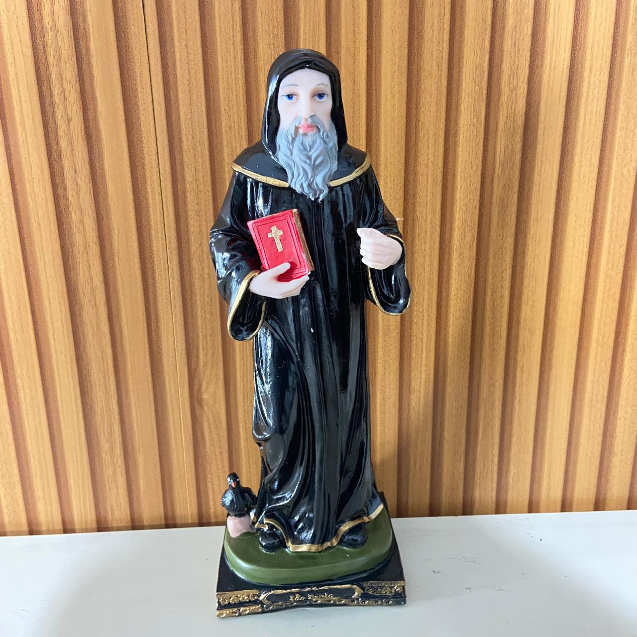 IMAGEM DE RESINA NACIONAL SÃO BENTO 30CM (1 UNIDADE)