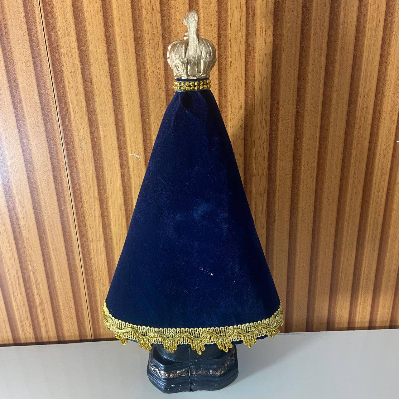 IMAGEM DE GESSO NOSSA SENHORA APARECIDA COM MANTO 33CM (1 UNIDADE)