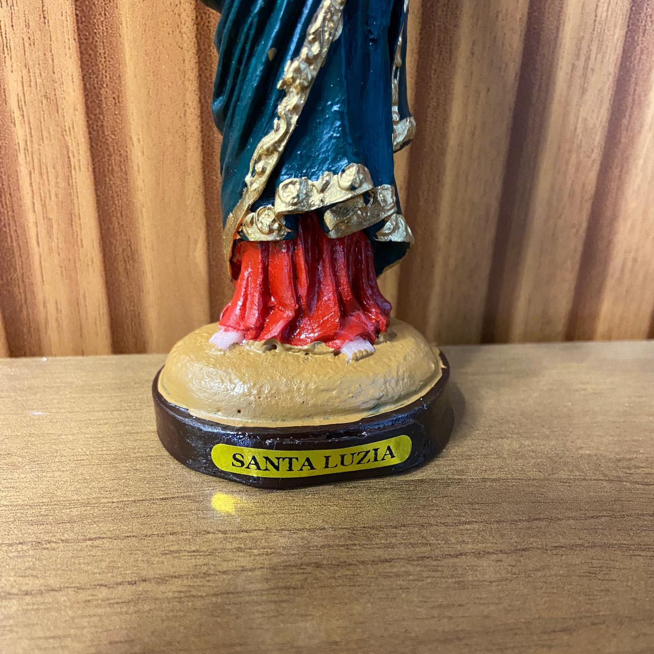 IMAGEM DE RESINA NACIONAL SANTA LUZIA 15CM (1 UNIDADE)