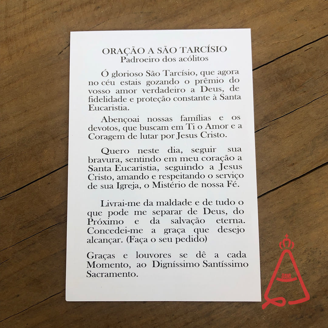 FOLHETO DE ORAÇÃO SÃO TARCÍSIO (300 UNIDADES)
