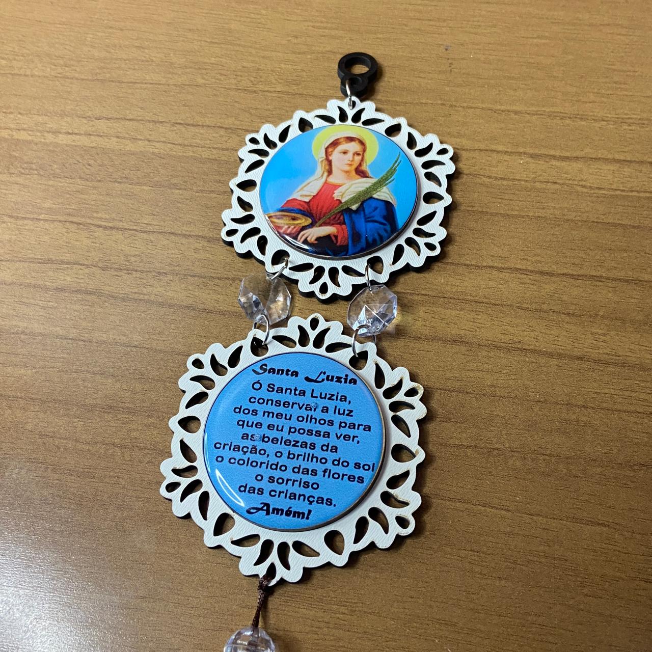 ADORNO DUPLO MINI CIRCULO SANTA LUZIA (1 UNIDADE)