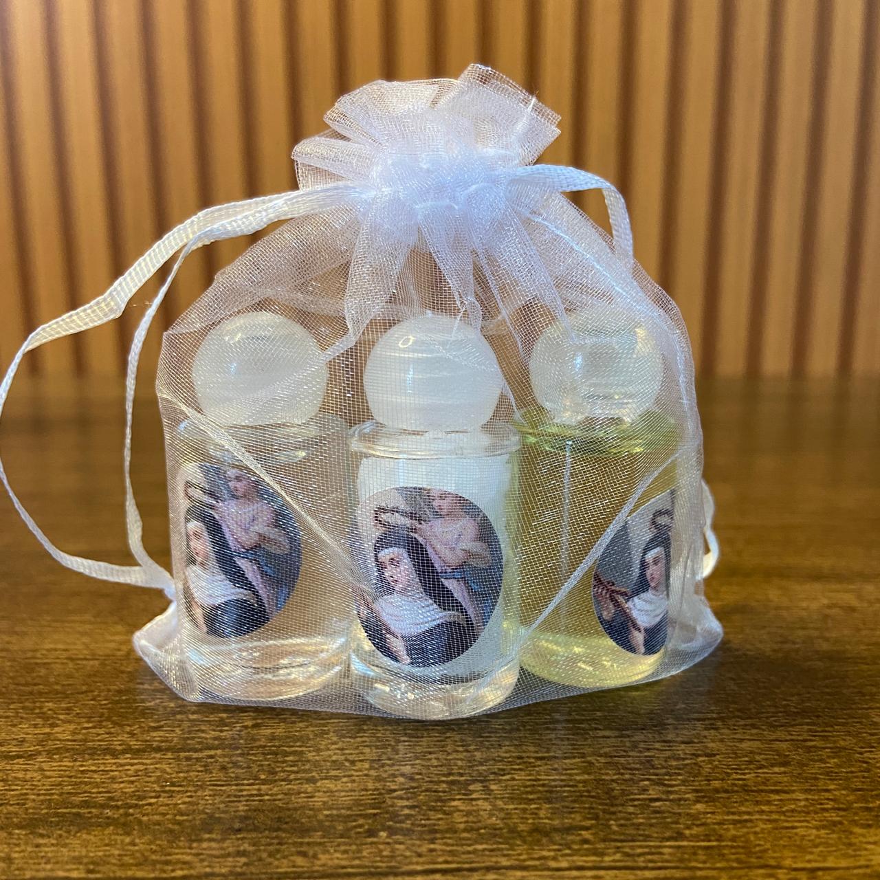 KIT AGUA SAL E ÓLEO SANTA RITA DE CÁSSIA MOD 2 (1 UNIDADE)