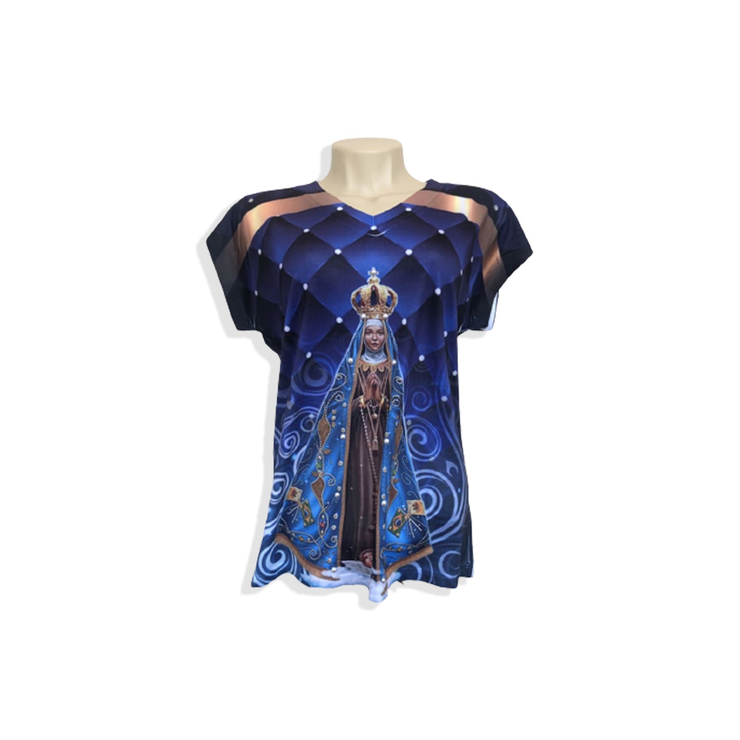 CAMISETA RELIGIOSA NOSSA SENHORA APARECIDA TAMANHO:M (1 UNIDADE)