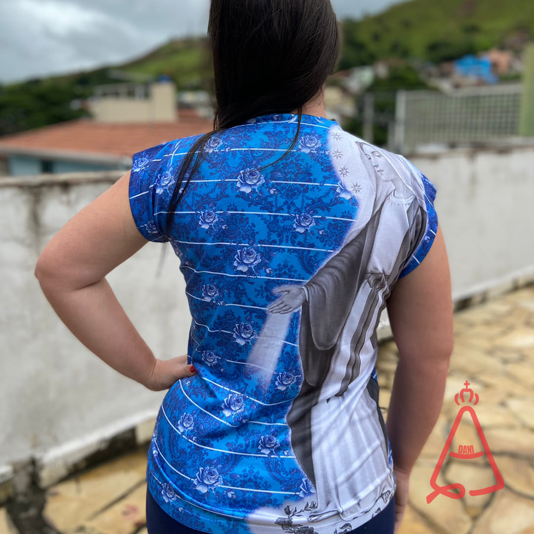 CAMISETA RELIGIOSA NOSSA SENHORA DAS GRAÇAS TAMANHO:G (1 UNIDADE)