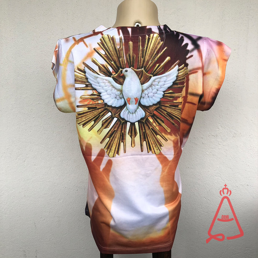 CAMISETA RELIGIOSA DIVINO ESPIRITO SANTO TAMANHO:G (1 UNIDADE)