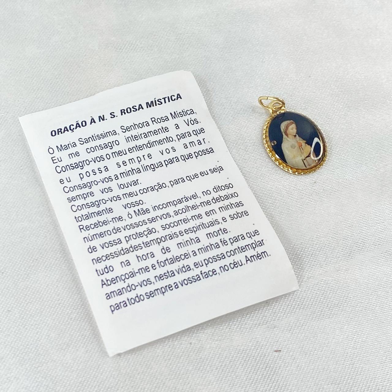 MEDALHA ALUMINIO NOSSA SENHORA ROSA MÍSTICA (36 UNIDADES)