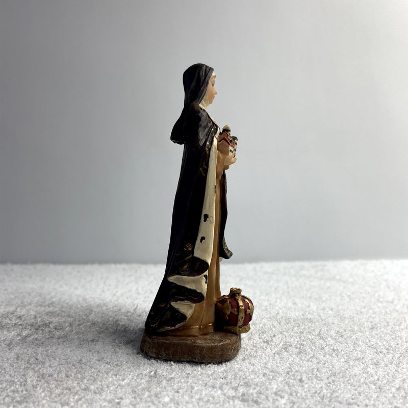 IMAGEM DE RESINA IMPORTADA SANTA EDWIGES 10CM (1 UNIDADE)