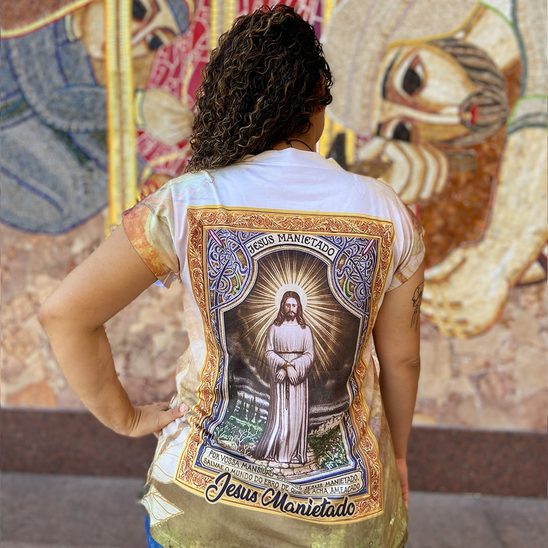 CAMISETA RELIGIOSA NOSSA SENHORA DAS LÁGRIMAS TAMANHO:GG (1 UNIDADE)