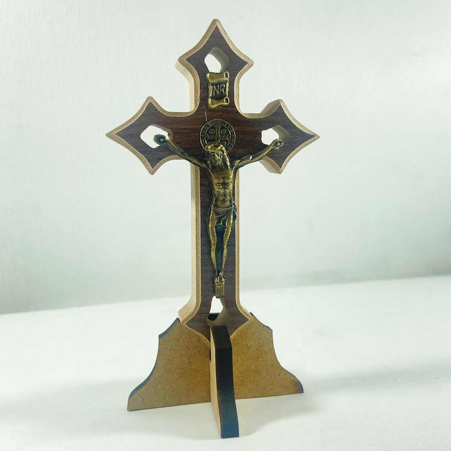 CRUCIFIXO MDF DE PAREDE E MESA MOD2 15CM (1 UNIDADE)