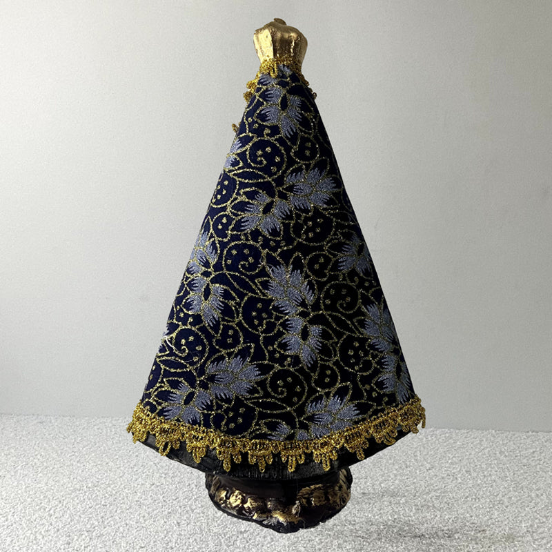 IMAGEM DE GESSO NOSSA SENHORA APARECIDA COM MANTO 31CM (1 UNIDADE)