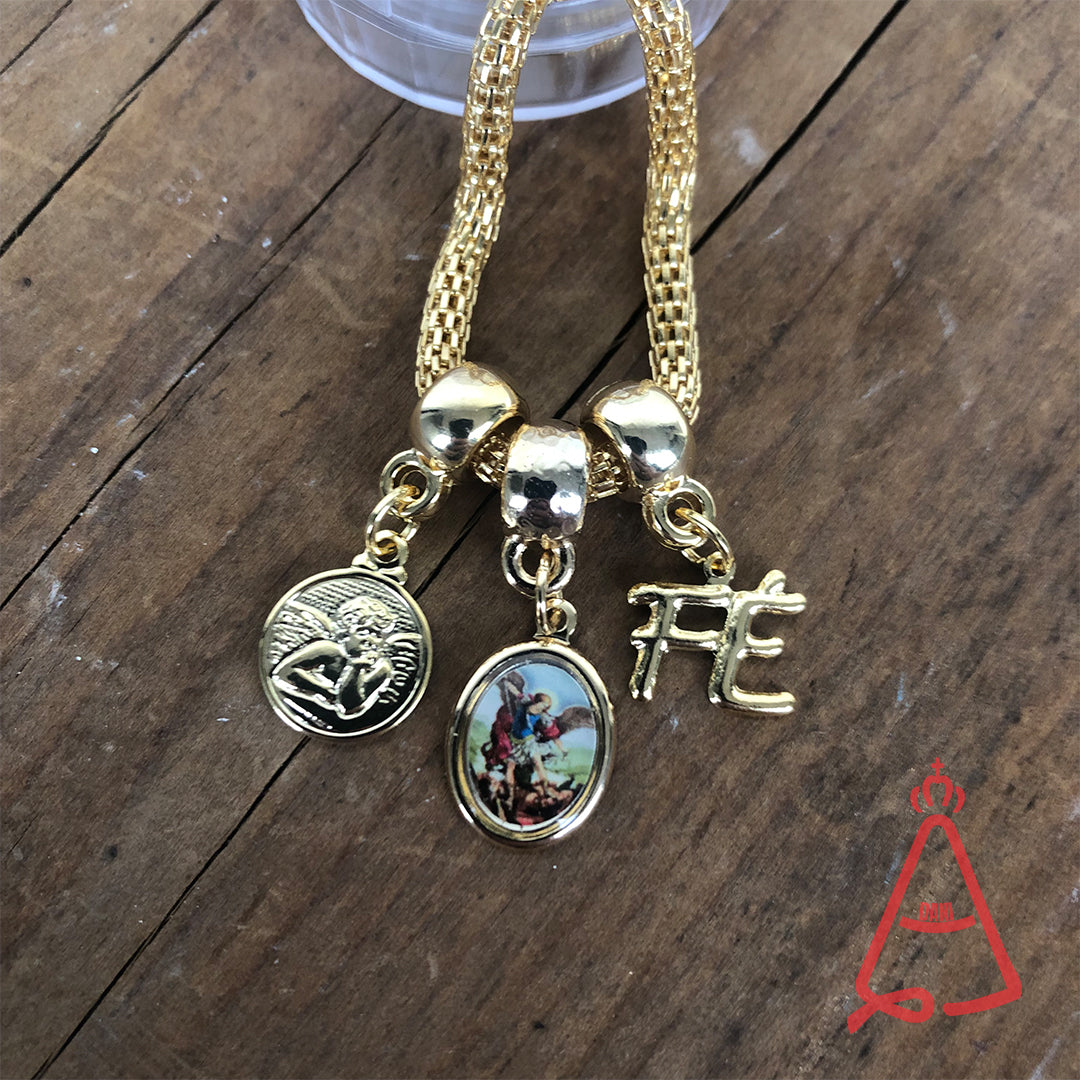PULSEIRA DOURADA NA CAIXINHA SÃO MIGUEL (6 UNIDADES)