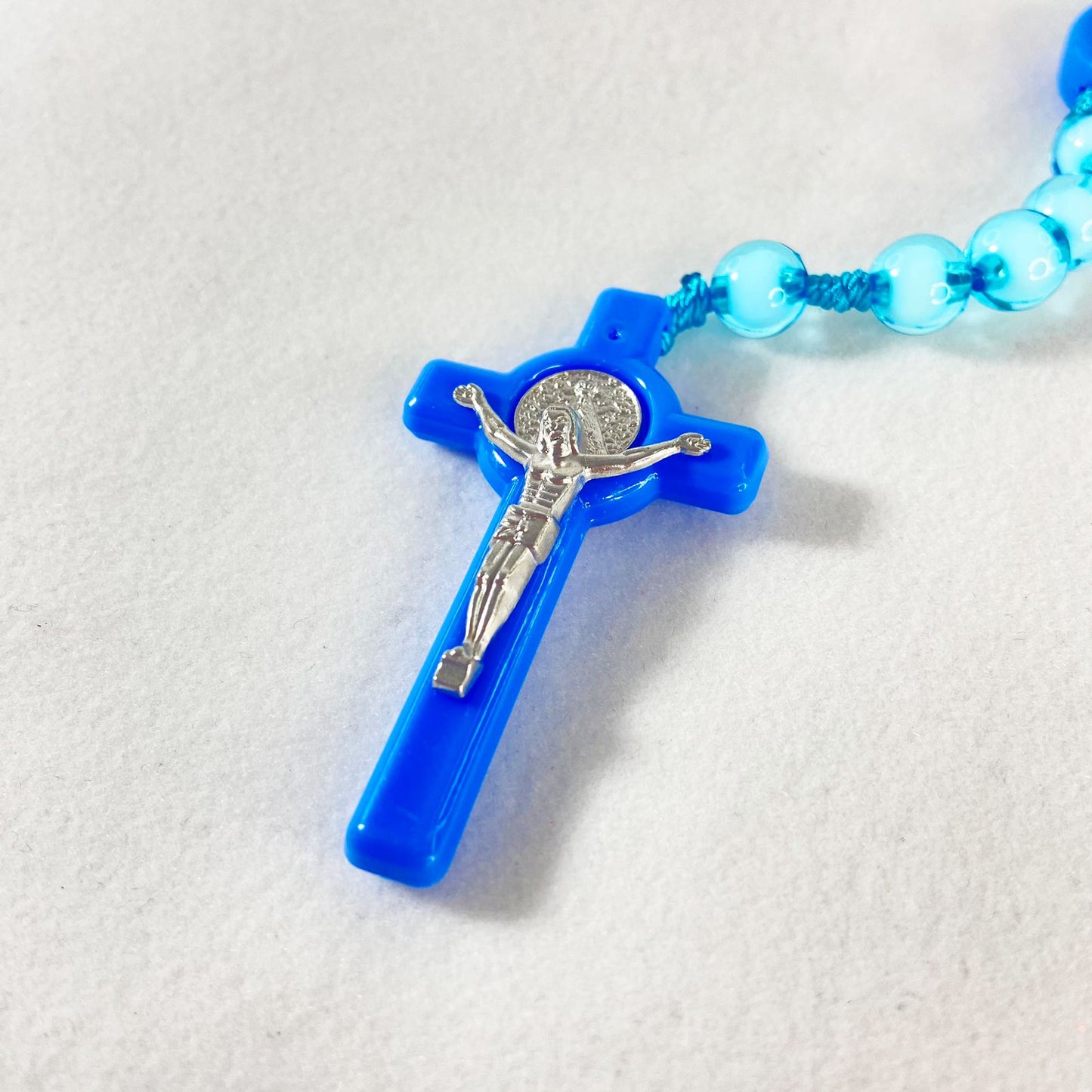 TERÇO NOSSA SENHORA APARECIDA AZUL 10MM (6 UNIDADES)