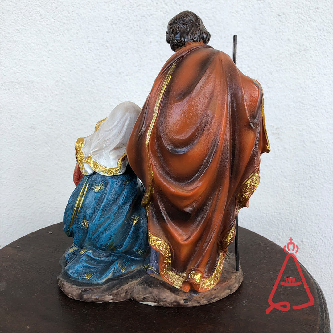 IMAGEM DE RESINA IMPORTADA PRESÉPIO COM MENINO JESUS REMOVÍVEL 20CM (1 UNIDADE)