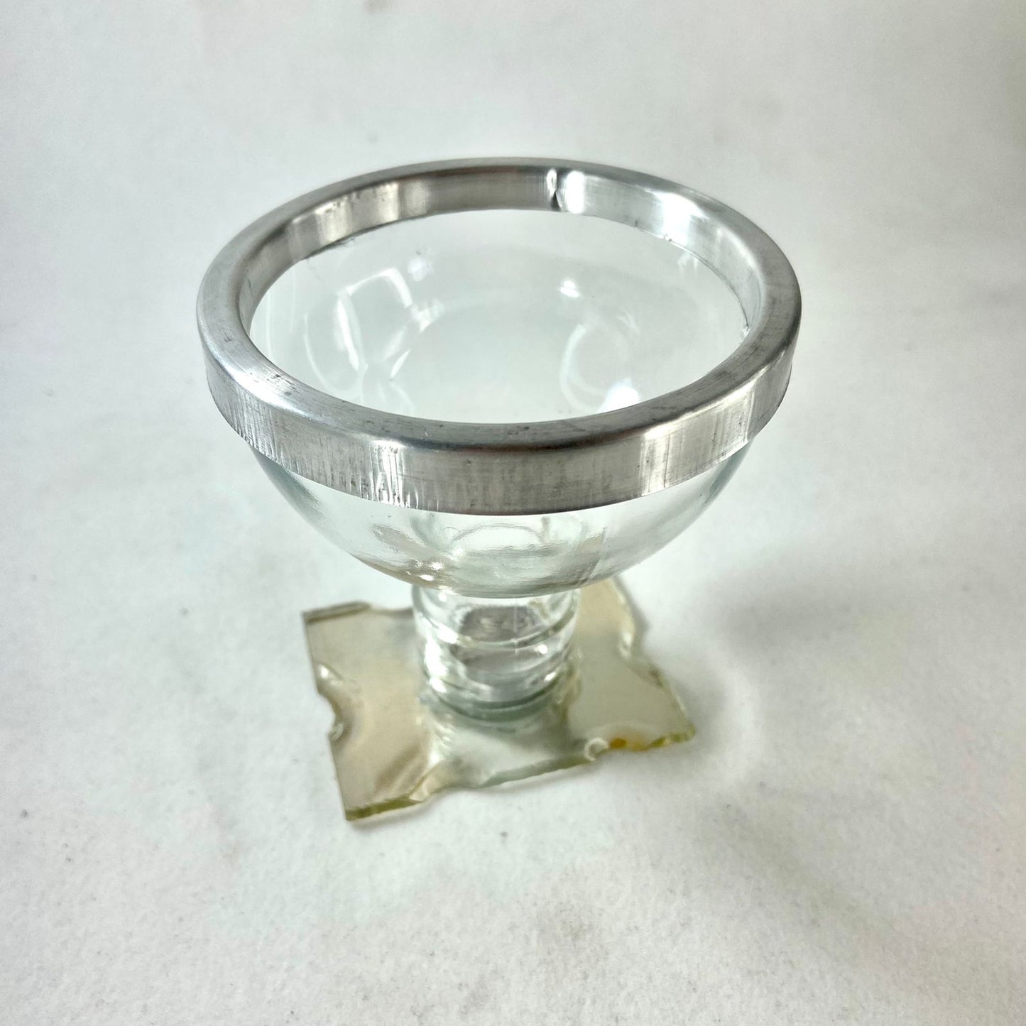 PORTA VELA DE VIDRO PALITO MOD2 8CM (1 UNIDADE)