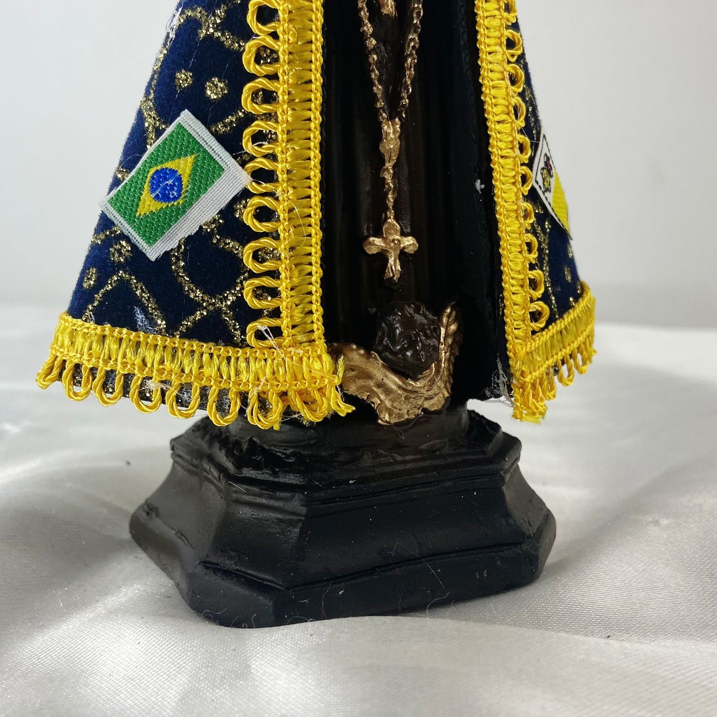 IMAGEM DE GESSO NOSSA SENHORA APARECIDA COM MANTO 15CM (1 UNIDADE)