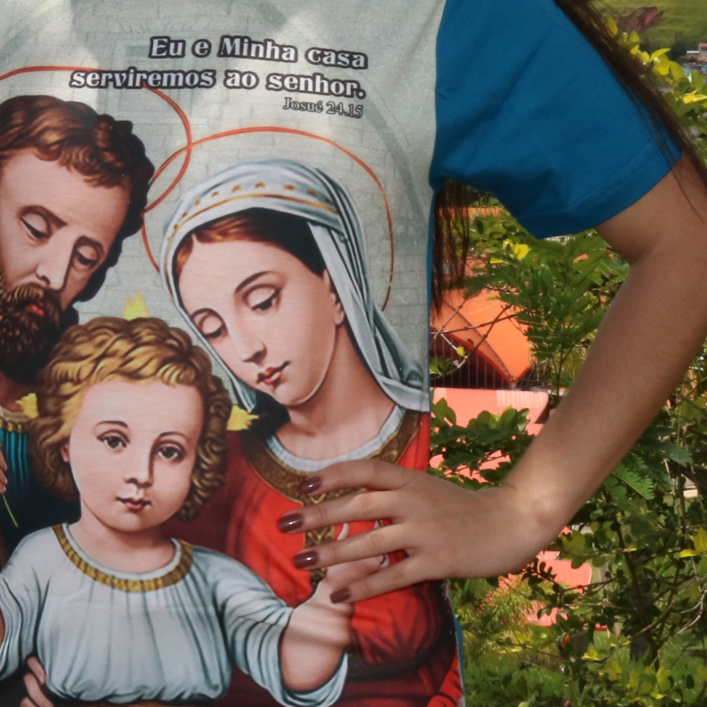 CAMISETA AZUL SAGRADA FAMÍLIA G (1 UNIDADE)