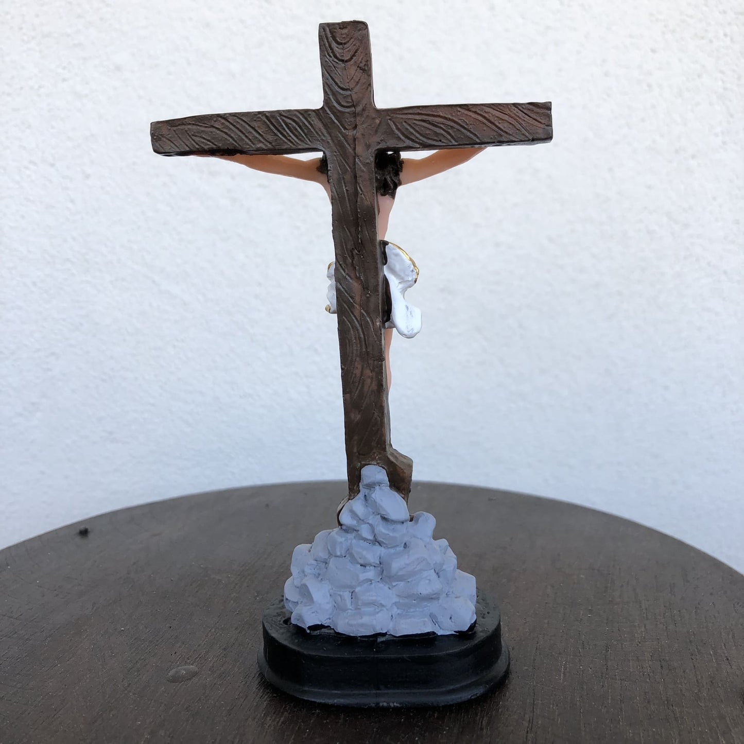 CRUCIFIXO DE RESINA NACIONAL MESA 14CM (1 UNIDADE)