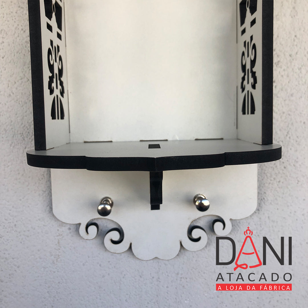 ORATÓRIO DE PAREDE PORTA CHAVE BRANCO 38X15 (1 UNIDADE)