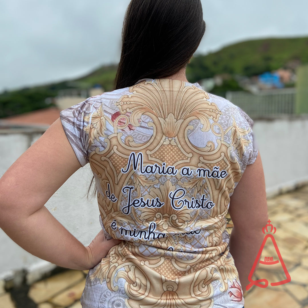 CAMISETA RELIGIOSA NOSSA SENHORA DE FÁTIMA BRANCO TAMANHO:G (1 UNIDADE)