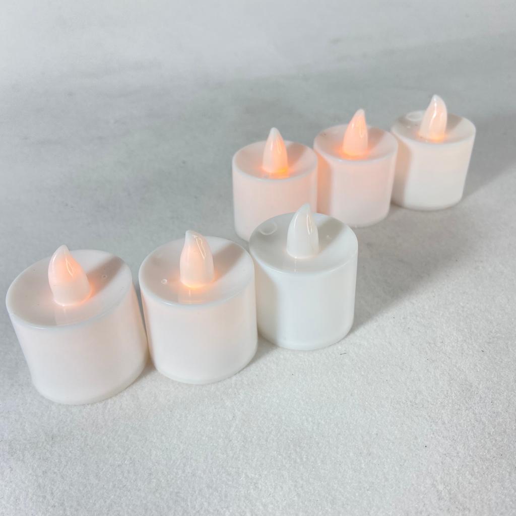 KIT VELA ELETRÔNICA LUZ AMARELA (06 UNIDADES)