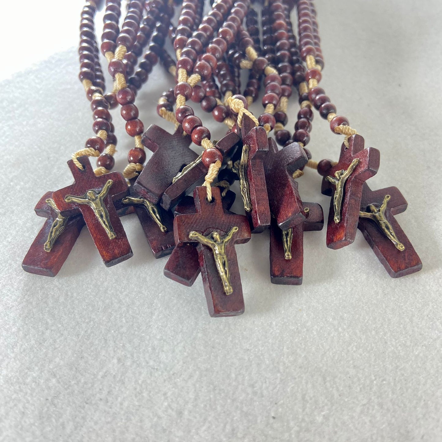 TERÇO PULSEIRA MADEIRA SÃO FRANCISCO DE ASSIS (12 UNIDADES)