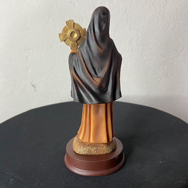 IMAGEM DE RESINA IMPORTADA SANTA CLARA 15CM (1 UNIDADE)