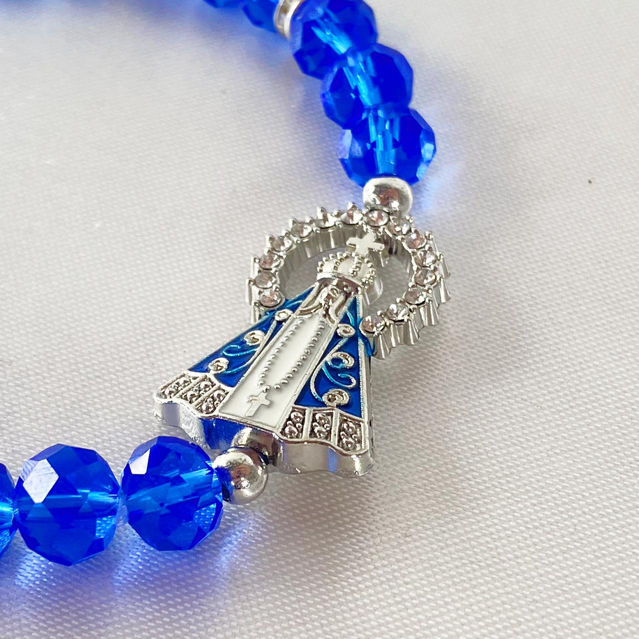 PULSEIRA CRISTAL NOSSA SENHORA APARECIDA CORES SORTIDAS (12 UNIDADES)