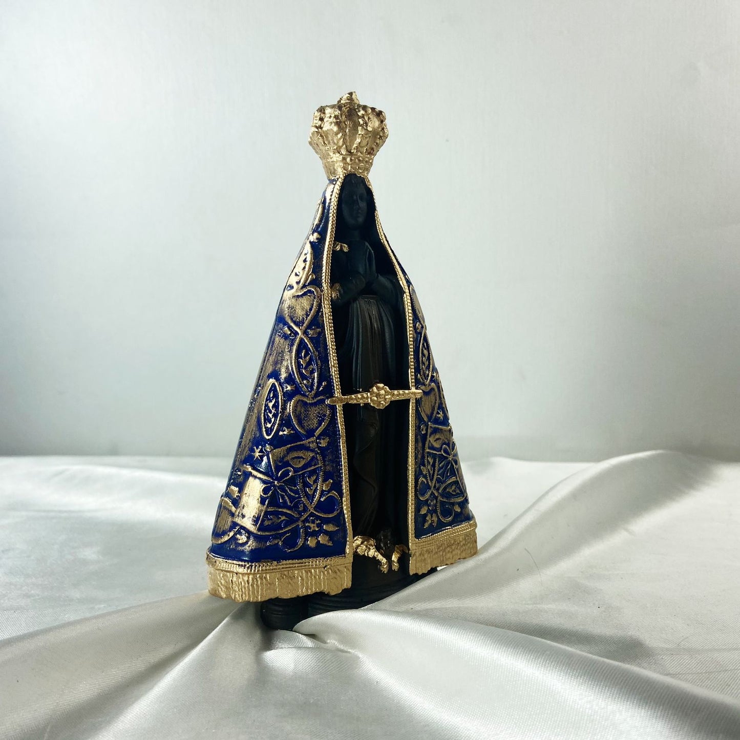 IMAGEM DE GESSO NOSSA SENHORA APARECIDA PINTADA 16CM (1 UNIDADE)
