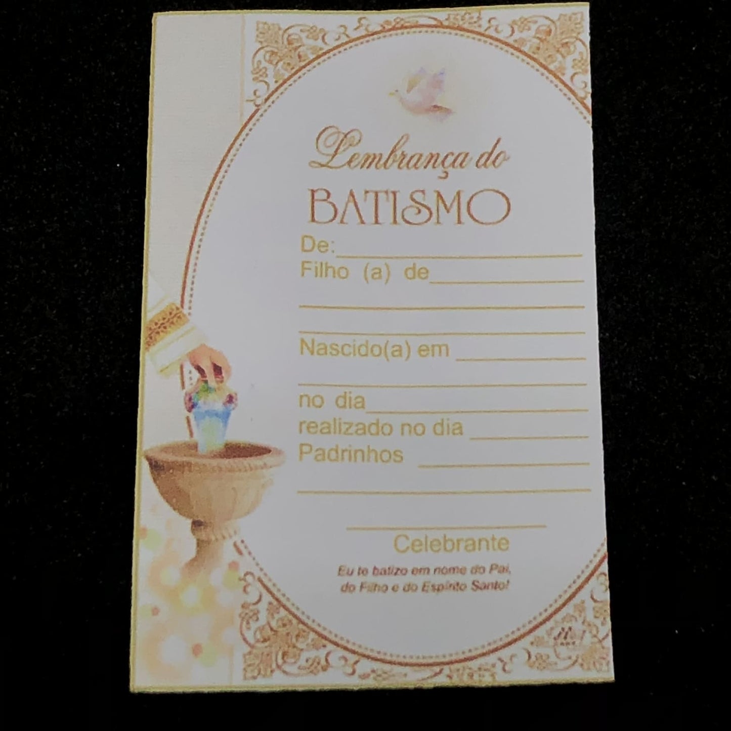 DEZENA DE DEDO PEROLA LEMBRANÇA BATISMO BRANCA 6MM (6 UNIDADES)