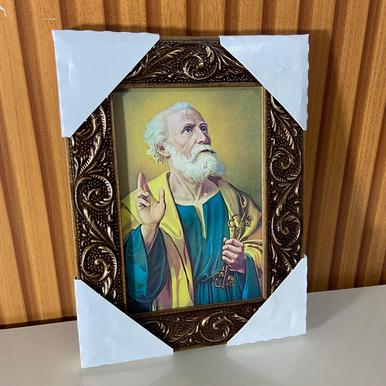 QUADRO COM MOLDURA RESINADO SÃO PEDRO 20,5X15,5 (1 UNIDADE)