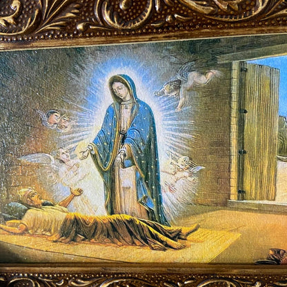 QUADRO COM MOLDURA RESINADO NOSSA SENHORA DE GUADALUPE 15,5 X 20,5  (1 UNIDADE)