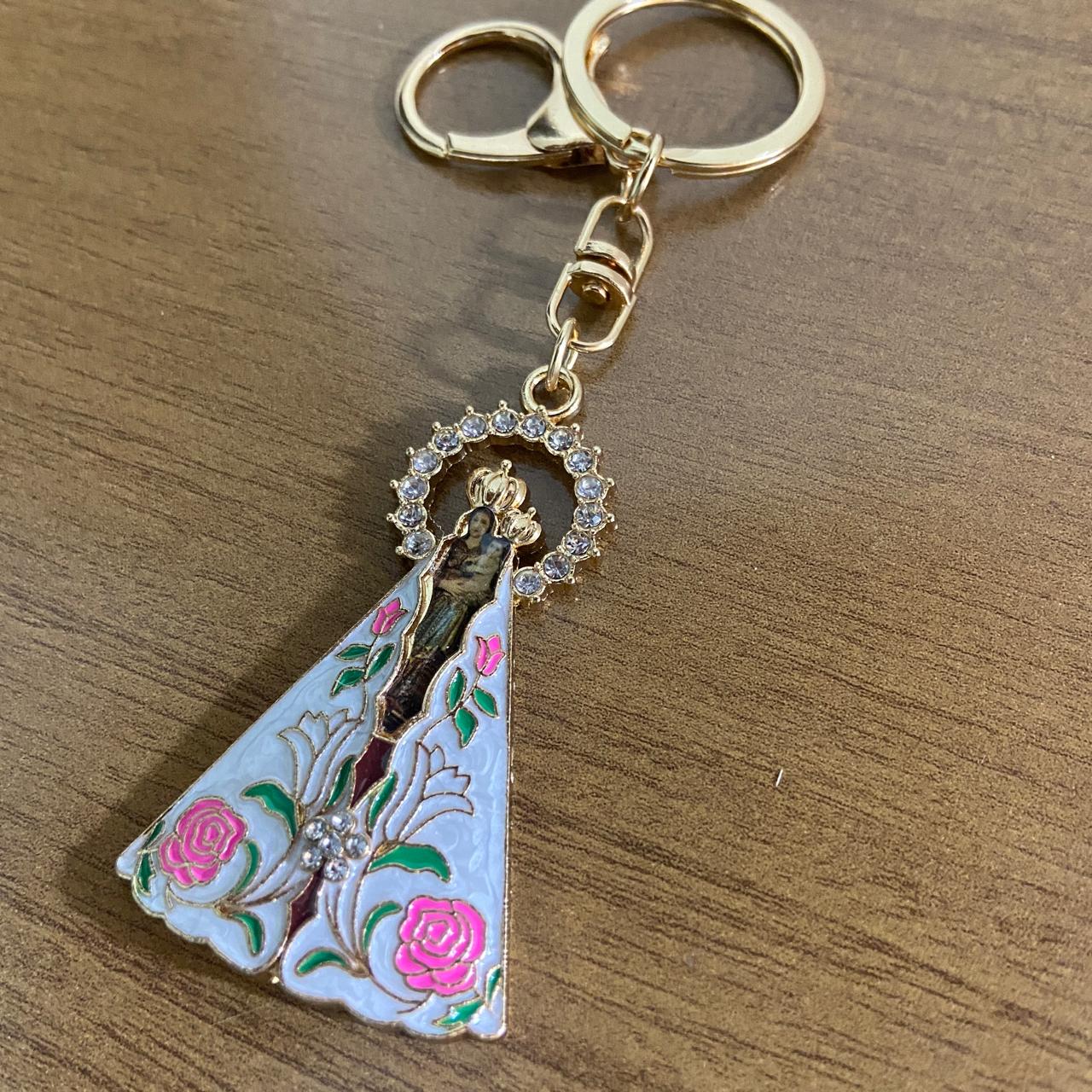 CHAVEIRO LUXO COM MOSQUETE NOSSA SENHORA DE NAZARÉ  (6 UNIDADES)