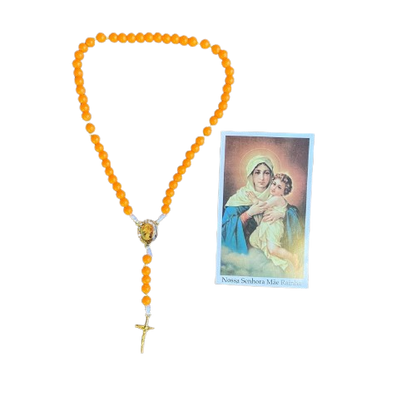 TERÇO PÉROLA LARANJA MÃE RAINHA 6MM (1 UNIDADE)