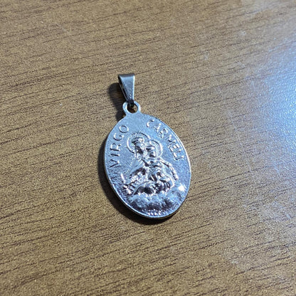 MEDALHA ITALIANA SAGRADO CORAÇÃO DE JESUS  E NOSSA SENHORA DO CARMO (6 UNIDADES)